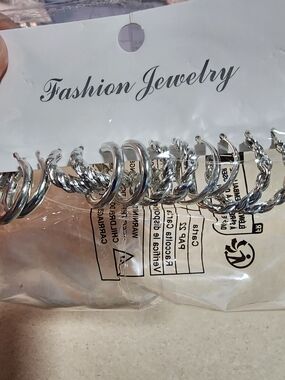 Fashion Jewelry Silver-Tone Mixed Hoop Earring Set